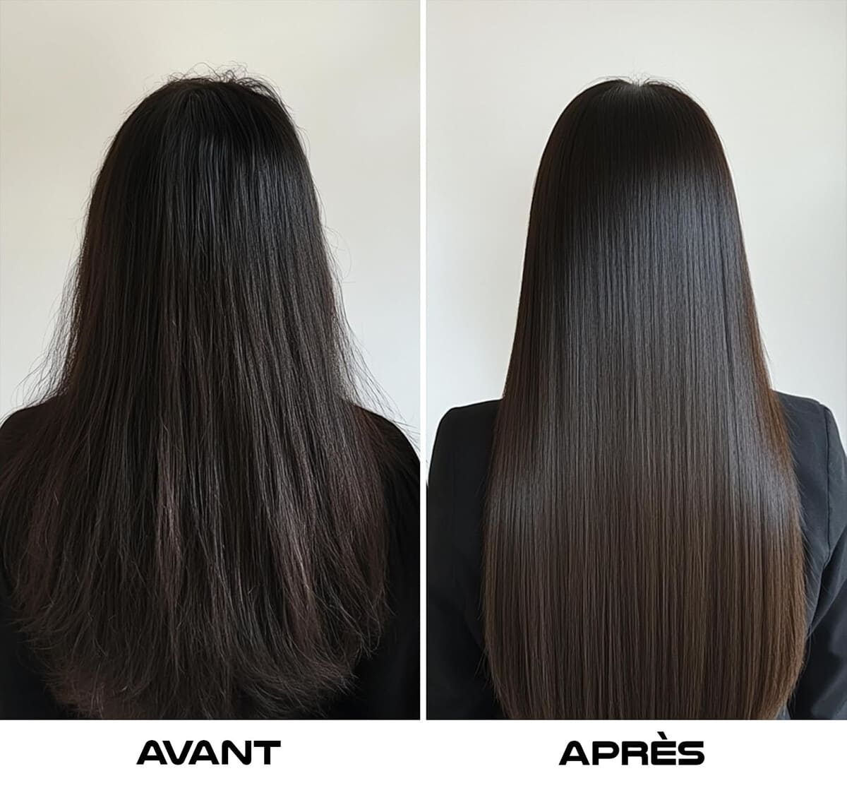 Résultats shampoing à la kératine : avant et après